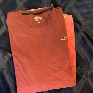 RED/PINK HOLLISTER LONG SLEEVE TEE